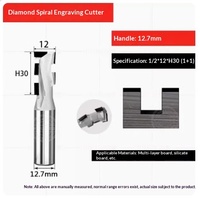 מקדח יהלום מסוג Riser Diamond PCD לחריטה אנכית, ללא ציפוי, בעל שיני חיתוך חלקות, תוצרת סין