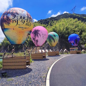 Grand <span class=keywords><strong>ballon</strong></span> à air chaud gonflable stéréo en forme de fleur de cerisier, durable pour l'extérieur, décoration gonflable - Product Image 5