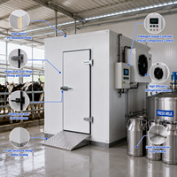 Chambre froide à température constante pour produits laitiers, isolation PU, chambre froide modulaire