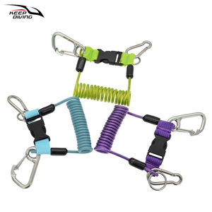 KEEP DIVING Accessoires de plongée, ressort télescopique en acier inoxydable, éclairage de plongée, crochet pour lanière de caméra, corde anti-perte SSA-FDS21 - Product Image 2