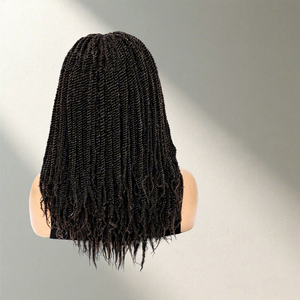 Perruque synthétique sans colle à dentelle complète de 14 pouces, fausses locks, dreadlocks, densité 180%, fibre haute température pour femmes - Product Image 2