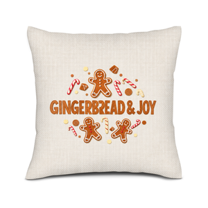 Funda de Cojín de Lino Personalizada 18x18 Cuadrada, Funda de Almohada con Estampado Personalizado de Hombre de Jengibre Navideño para Sofá, Decoración del Hogar, Regalo - Product Image 3