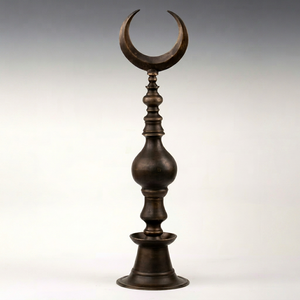 Décoration de table islamique de luxe en bois en forme de croissant, décoration de maison musulmane, ornement arabe fait main pour l'Aïd Moubarak - Product Image 1