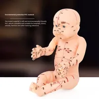 Modèle de poupée d'entraînement au massage pour enfants, modèle de points d'acupuncture du corps entier, PVC réaliste, 50 cm, formation au massage pour bébés, maternité, enseignement