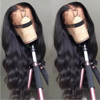 Perruques en cheveux humains vierges brésiliens à 250%, vague lâche, sans colle, HD pour dentelle complète, dentelle transparente, pour femmes
