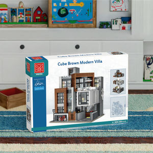 Set de Bloques de Construcción de Villas Modernas de Alta Gama, Escala 1:72, Plástico ABS, Juguete Educativo para Niños, Serie Calle de la Ciudad, Venta al por Mayor OEM - Product Image 3