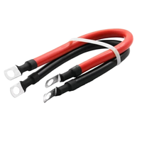 كابلات بطارية نحاسية نقية حمراء وسوداء مقاس 2 AWG و4 AWG