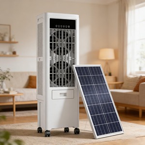 Enfriador de Aire Evaporativo Portátil con Energía Solar, 220-240V, 280W, 50L, Bajo Ruido, Ahorra Espacio, para 40-80 Personas ㎡   Sala de Estar/Dormitorio EY - Product Image 4