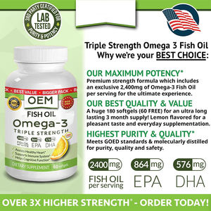 Epa Dha <span class=keywords><strong>Omega</strong></span> <span class=keywords><strong>3</strong></span> Visolie Softgel <span class=keywords><strong>Capsules</strong></span> Groothandelsprijs Hart-En Hersengezondheidsondersteuning Voor Volwassenen - Product Image 3