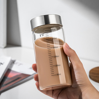 Bouteille à lait en verre borosilicate pour la maison et portable