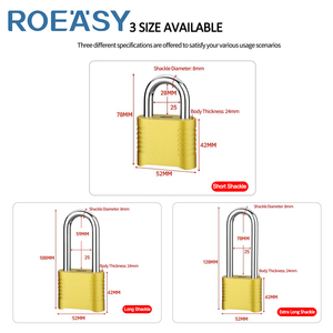 Lucchetto a Combinazione ROEASY in Lega di Zinco, Impermeabile e Antiruggine, Senza Chiave, con Codice a 4 Cifre per Armadietti, Valigie e Bagagli - Product Image 3