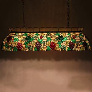 Lustre rectangulaire de 48 pouces en verre teinté fait main à motif de raisins pour salle à manger, bar, hôtel, éclairage et décoration, tailles moyennes - Product Image 5