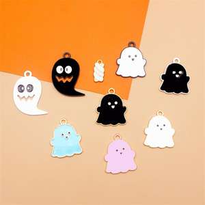 Halloween-Legierung DIY Schmuck Zubehör Ghost Festival Skelett Fledermaus Ghost Haunted House Magic Hat Anhänger - Product Image 6