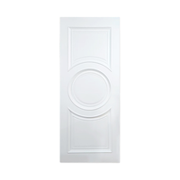 Pintu Interior Inti Kayu Solid Permukaan Halus Polos Ukuran Kustom Pintu Dalam Ruangan Desain Modern Insulasi Suara Renovasi Rumah