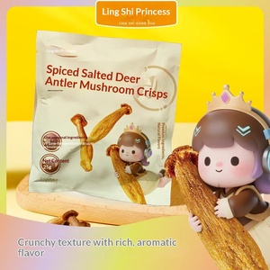 Hanan Pepper Salt Pilose Antler Mushroom Hard Nutritious Salty 25g Henan Snack Saludable Listo para Comer para Aliviar el Hambre - Product Image 1