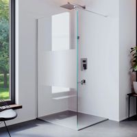Panneau de douche de salle de bains cloison de douche en verre trempé sans cadre en aluminium écran de douche en verre