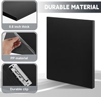 Carpeta con Clip Metálico Flexible y Cubierta de Polipropileno, sin Perforaciones, con Anillas A4 y Bolsillo, para Trabajo y Escuela
