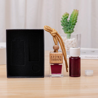 Pendentif diffuseur de parfum liquide pour voiture 8 ml, désodorisant en verre pour intérieur, élimination des odeurs, boîte d'emballage personnalisée sans logo