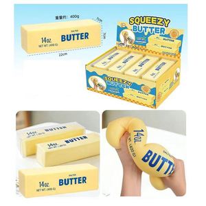Jouet anti-stress de luxe de 14 cm en TPR, isolé, fait main, en forme de bâton de beurre salé, pour les fournitures de fête, avec fonction de rebond et de compression - Product Image 1