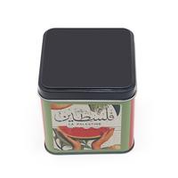 Bon prix haute qualité 250ml boîte de conserve de luxe forme carrée 150g thé étain emballage conteneur