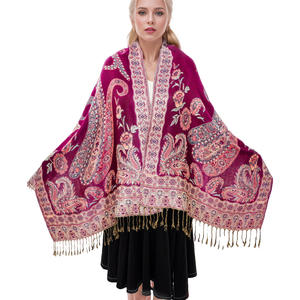 <b>Ethnic</b> Style Retro Jacquard Cashew Long Women <b>Shawls</b> Bohemian Autumn and Winter 70*180CM Lady's Big <b>Scarves</b> YHK0044 - Product Image 2
