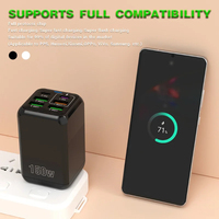 Adaptor dinding pengisi daya Cepat 6 port 150W, pengisian daya Super cepat PD QC 3.0 Usb C untuk iphone Samsung ipad Xiaomi Huawei One plus baru