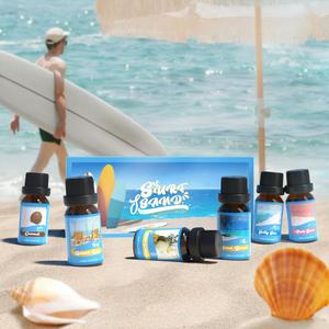 Juego de 6 uds de aceites esenciales de verano, juego de regalo, aceites difusores de Aroma, Aceites perfumados para jabones, fabricación de velas, <span class=keywords><strong>Ocean</strong></span> <span class=keywords><strong>Beach</strong></span> Summer Aroma - Product Image 5