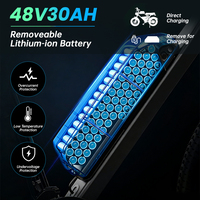 Batterie de vélo électrique longue portée 48V 52V 72V, batterie au lithium Hailong 15Ah-30Ah avec chargeur pour modification de vélo électrique