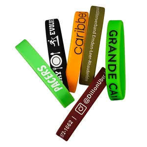 Manufacturer spray painted silicone bracelet color matching debossed into the color bracelet embossed silicone wristbands