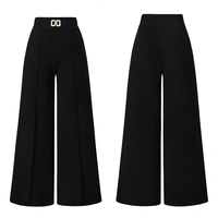 Pantalon de Costume Formel Plissé Rétro Classique Ample et Élégant pour Femme, Coupe Droite Large, Personnalisé OEM