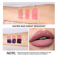 Teinte à lèvres nude longue tenue, waterproof et anti-transfert, fini mat, peel-off, marque privée