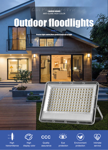 Luz de inundación LED impermeable IP65 para jardín al aire libre, patio de parque, 10W, 20W, 30W, 50W, 100W, 150W, 200W, 300W, 400W, fuente de alimentación de CA de aluminio - Product Image 3