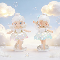 Adorable figurine d'ange dansant Bella, statue de ballerine en résine floquée, figurine pastel, décoration de la maison