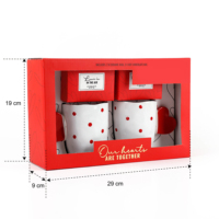 BespritGift Cadeaux pour la Saint-Valentin Tasses à café personnalisées Tasses à pois à poignée en cœur scintillante et mélanges de chocolat chaud pour couple d'amoureux