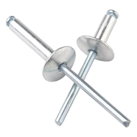 Rivets aveugles à large bord en alliage d'aluminium formés à froid M4 M5 pour matériaux souples et assemblage de tôles