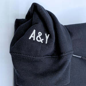 Sweat-shirt à manches brodées personnalisé, sweatshirts assortis pour les couples, idées de cadeaux uniques pour <span class=keywords><strong>lui</strong></span> et elle - Product Image 4