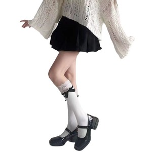 Lolita Bow White Mid-Calf <b>Socks</b> Cotton Non-Slip Women's <b>Socks</b> For Youth 18-40 Years Old - Product Image 4