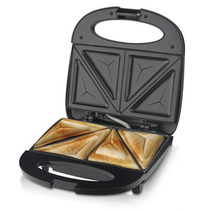 Mini machine à sandwichs <span class=keywords><strong>2</strong></span> tranches avec plaques antiadhésives, chauffe rapidement, appareil électrique pour le petit-déjeuner - Product Image 3