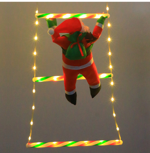 Santa leo lên dẫn treo thang đèn sao bông tuyết không thấm nước ngoài trời Cây giáng sinh bên kỳ nghỉ trang trí chuỗi đèn - Product Image 4