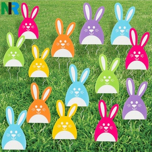 Letrero de Jardín Personalizable con Forma de Huevo de Conejo para Pascua, Impermeable, Decorativo para Fiestas de Pascua, con Estaca - Product Image 2