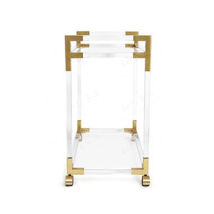 Acryl Bar Winkelwagen, Hotel Service Winkelwagen, Transparant Acryl <span class=keywords><strong>Trolley</strong></span> - Product Image 2