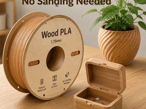 เส้นพลาสติก PLA สำหรับเครื่องพิมพ์ 3 มิติ ยี่ห้อ Yiqiu3D ขนาด 1.75 มม. สำหรับงานขึ้นรูป ทนความร้อนได้ถึง 220 องศาเซลเซียส ให้พื้นผิวลายไม้สมจริง เหมาะสำหรับงานจำลองวัสดุธรรมชาติ ใช้ได้กับเครื่องพิมพ์ Bambu Lab - Product Image 1