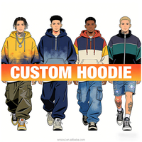 Sweat à capuche OEM de qualité supérieure, personnalisé, imprimé et brodé, 100 % coton, grande taille, anti-rétrécissement, écologique, fabrication flexible