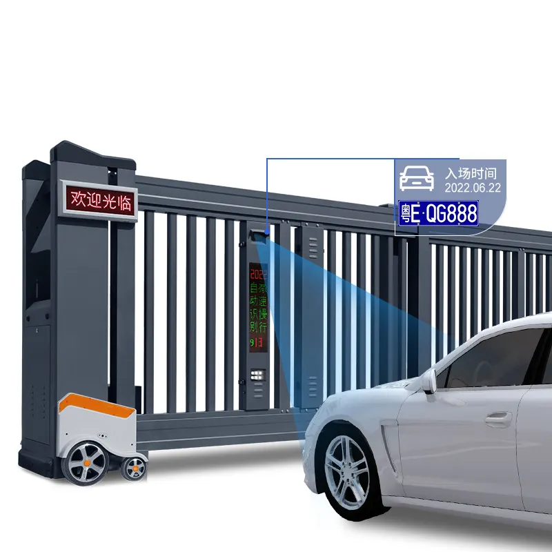 Aluminiumlegering Intrekbare Gates Nieuwe Productlanceringen Automatische Afstandsbediening Hek Gate