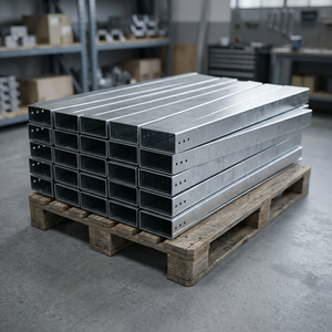 Goulotte de câblage galvanisée ventilée et perforée en métal pour câblage industriel - Product Image 1