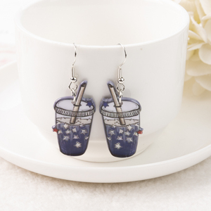 1 par de pendientes colgantes del Día DE LA Independencia del 4 de Julio café acrílico para mujer regalo de cumpleaños - Product Image 5