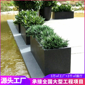 Outdoor Stainless Steel Flower <b>Box</b> Square Minimalist Garden <b>Planter</b> Metal Plant Container - Product Image 5