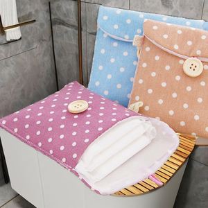 Women's Girls Modern Eco-Friendly Cotton Linen Napkin Sanitary Pad Storage Organizer Pouch - Product Image 2