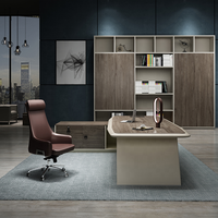 Bureau de direction moderne de luxe en bois, mobilier de PDG au design élégant pour usage commercial, bureau à domicile, luxe Schreibtisch