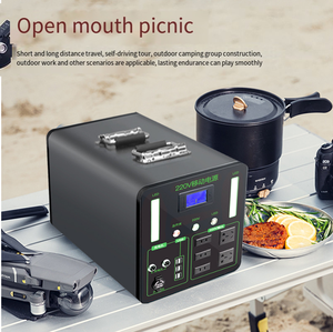 Station d'alimentation portable Watts MPPT hors réseau avec batterie lithium-ion pour camping en extérieur, usage domestique et automobile - Product Image 4